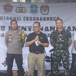 Acara Deklarasi Candrabhaga Pemilu Menyenangkan Stop Hoax Dan Ujaran Kebencian Dihadiri Dandim 0507/Bekasi Dan Pj.Walikota Bekasi
