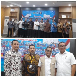Bentuk Komitmen, Kantah Jakarta Utara Serahkan Sertipikat Aset BMN dan BMD Milik Pemprov DKI.