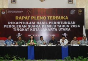Kapolres Metro Jakut Hadiri Rapat Pleno Terbuka Rekapitulasi Hasil Penghitungan Perolehan Suara Pemilu 2024 Di Hotel Mercure Ancol Jakarta Utara