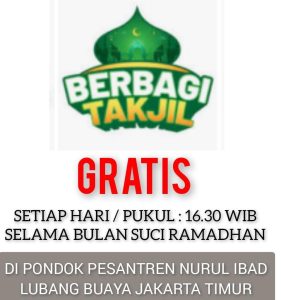 Ramadhan 1445, Ponpes Nurul Ibad Lubang Buaya Berbagi Takjil Gratis Untuk Yatim & Dhuafa dan Masyarakat Umum