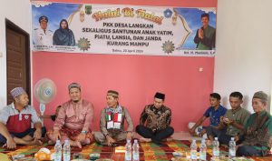 Halal Bi Halal, Pemdes Langkan Bersama TP PKK Serahkan 200 Paket Sembako