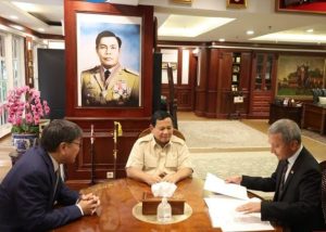 Menhan Prabowo Terima Kunjungan Kehormatan Menlu Singapura