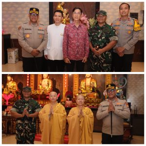 Kapolres Dan Dandim Jakarta Utara Pantau Pengamanan Waisak