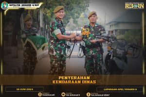 Komandan Batalyon Arhanud 6/BAY, Letkol Arh Yusuf Winarno S.I.P, M.Han.Mendistribusikan 25 Unit Kendaraan.