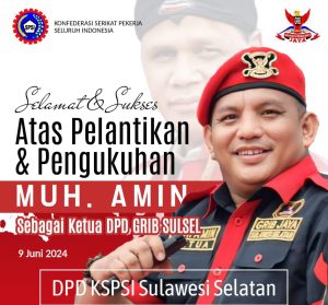 Muh. Amin Gerak Cepat Bentuk DPC Grib Jaya di 24 Kabupaten – Kota Se Sulawesi Selatan