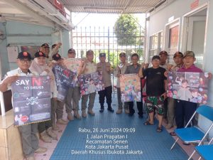 Bhabinkamtibmas Kelurahan Senen dan Tiga Pilar Sosialisasi Bahaya Narkoba