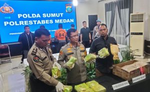 Polrestabes Medan Ringkus Komplotan Kurir Narkoba, 11 Kilogram Sabu disita Medan.