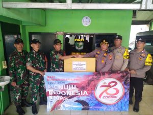 HUT Bhayangkara Ke-78 Polsek Johar Baru Tali Asih Di Koramil 08 Johar Baru