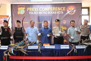 Polrestro Bekasi Kota Berhasil Menurunkan Jumlah Kasus Tawuran dan Kepemilikan Sajam Semester I 2024