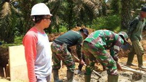 Hari ini Anggota Satgas TMMD ke 121 Selesai 2 Lining Gorong gorong