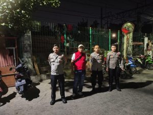 Patroli Kerawanan Pagi Hari Polsek Johar Baru di Sepanjang Jalan Kramat Pulo Gundul Kelurahan Tanah Tinggi.