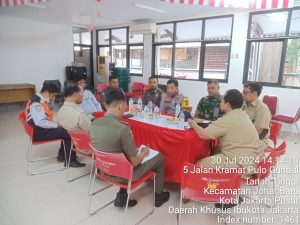 Rapat Koordinasi Tiga Pilar Kelurahan Tanah Tinggi Terkait Penertiban PKL dan Parkiran.