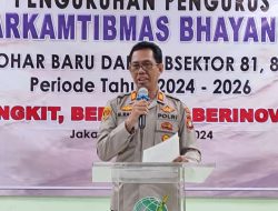 Bhabinkamtibmas Kelurahan Galur Menghadiri Kegiatan Pengukuhan Pengurus Pokdarkamtibmas Bhayangkara Sektor dan Subsektor Wilayah Johar Baru.