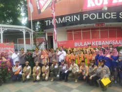 Polsek Johar Baru Gelar Upacara Bendera Dalam Rangka Bulan Kebangsaan Di Bundaran Hotel Indonesia