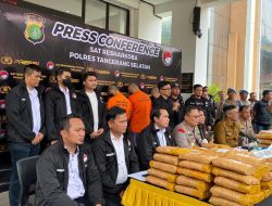 Polres Tangerang Selatan Ungkap Peredaran Narkotika Jenis Ganja Sebanyak 140,4 Kg