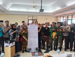 Bhabinkamtibmas Kelurahan Johar Baru Menghadiri Sosialisasi Pengawasan Pemilihan Secara Tatap Muka (Forum Warga) Kecamatan Johar Baru.