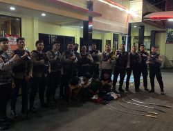 Patroli Perintis Presisi Sat Samapta Polres Metro Jakarta Pusat Amankan 4 Remaja Pelaku Tawuran Berikut 4 Buah Sajam