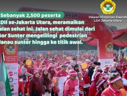 2.500 Warga LDII Jakarta Utara, Melaksanakan Jalan Sehat Sambut Hari Olahraga Nasional