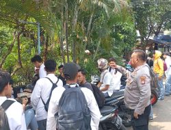 Panit Sabhara Berikan Imbauan Ke Pelajar Yang Sedang Nongkrong