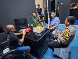 Bhabinkamtibmas Gelora Bersama Babinsa Patroli Dialogis Dan Kunjungan Ke Pengelola Gedung Serbaguna