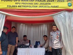 Kapolsubsektor Paseban Pimpin Pengamanan Launching Kelompok KPPS Di KPUD DKI Jakarta