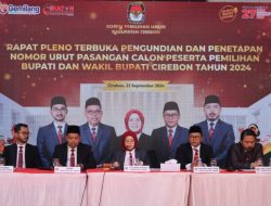 KPU Kab.Cirebon Gelar Penetapan Nomor Urut Paslon Pilkada 2024 dan Deklarasi Kampanye Damai
