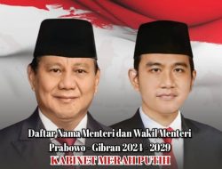 Daftar Lengkap Menteri dan Wakil Menteri Kabinet Merah Putih Prabowo – Gibran Masa Jabatan 2024-2029