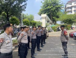 Kapolsubsektor Krekot Pimpin Apel Pengamanan Rencana Aksi Unjuk Rasa di Kantor DPRD DKI