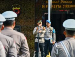 Polresta Cirebon Gelar Apel Siaga dan Penyekatan Jalur Pengamanan Pelantikan Presiden dan Wakil Presiden RI