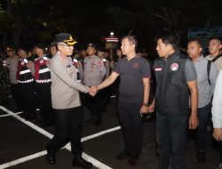 Kapolres Metro Jakut Gelar Apel dan Patroli Bersama Dalam Rangka Kegiatan Rutin Yang Ditingkatkan (KRYD) di Wilayah Jakarta Utara
