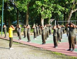 Jaga Kesehatan Tubuh, Prajurit Korem 012/TU Laksanakan Olahraga Bersama