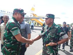 Dandim 1710/Mimika Sambut Kunjungan Kerja Kasad di Wilayah Kabupaten Mimika