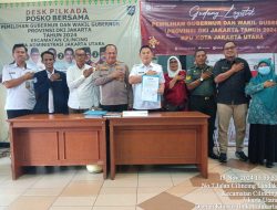 Wakapolsek Cilincing Hadiri Penandatanganan Deklarasi Netralitas ASN, TNI- Polri dalam Penyelenggaraan Pemilihan Gubernur dan Wakil Gubernur DKI Jakarta 2024