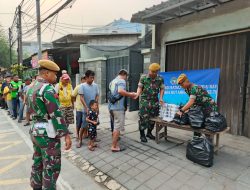 Batalyon Arhanud 6/BAY Mengelar Kegiatan Sosial Jumat Berbagi