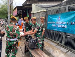 Batalyon Arhanud 6/BAY Setiap Jumat Mengelar Kegiatan Sosial.