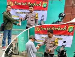 Jumat Berkah, Bhabinkamtibmas Kelurahan Pademangan Barat Jakarta Utara, Sebar Kebaikan di Tengah Warga