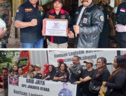 Meringankan Korban Bencana Di Sukabumi, Ormas GRIB Jaya Jakarta Utara Salurkan Bantuan