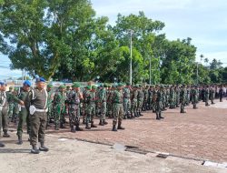 Jaga Situasi Kamtibmas Tetap Kondusif Jelang Perayaan Natal dan Tahun Baru, Kodim 1710/Mimika Laksanakan Apel Gelar Pasukan dan Pengamanan Ibadah Natal