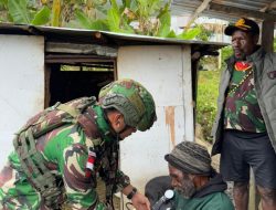 Satgas Yonif 715/Mtl Gelar Pelayanan Kesehatan kepada Masyarakat di Papua.
