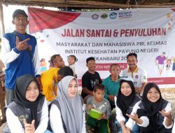 Aparatur Desa Kampung Baru Kepau Jaya Bersama Mahasiswa Kesehatan Payung Negeri Pekanbaru, Adakan Jalan Santai Bersama Masyarakat