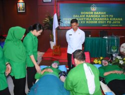 Kodim 0501/JP Gelar Donor Darah dalam Rangka HUT Persit ke-79 Tahun 2025
