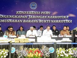 BNN RI, Musnahkan barang bukti narkotika, Ungkap modus penyelundupan Via jasa titipan.