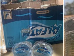 Air Minum Ukuran 200Ml Merek ALFATH Di Temukan Di Tempat Kotor Tidak Layak Minum