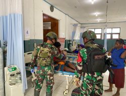 Sigap, Satgas Yonif 715/Mtl bantu evakuasi anak Papua ke RS