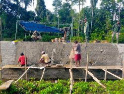 Satgas TMMD ke-123 Kodim 1510/Sula Kebut Pengacian Pembangunan Talud