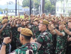H.Komandan Batalyon Arhanud 6/BAY Letkol Arh Yusuf Winarno,S.I.P.M.Han Melepas Pemberangkatan Apel Cuti Lebaran Idul Fitri 1446 H.