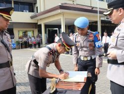 Kapolres Pelabuhan Tanjung Priok Pimpin Sertijab Wakapolres dan Kasatsamapta