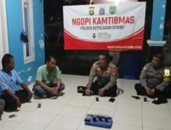 Kapolsek Kepulauan Seribu Utara Iptu Yoyo Hidayat Gelar Ngopi Kamtibmas Bersama Warga Pulau Harapan