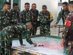 Batalyon Arhanud 6/BAY Laksanakan Latihan Peta Model dan Medan (LPMM)