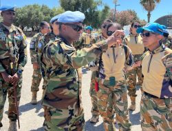 Komandan Srilanka menyambut hangat kunjungan kerja Komandan FHQSU sebagai pimpinan dari Force Protection Unit